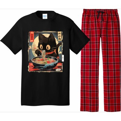 Kawaii Cat Eating Ramen Noodles Anime Gift Pajama Set