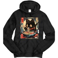 Kawaii Cat Eating Ramen Noodles Anime Gift Tie Dye Hoodie