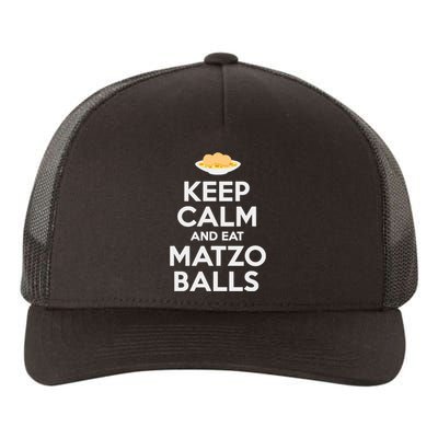 Keep Calm Eat Matzo Balls Funny Passover Jewish Yupoong Adult 5-Panel Trucker Hat