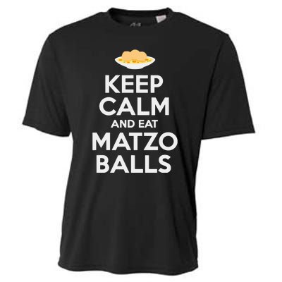 Keep Calm Eat Matzo Balls Funny Passover Jewish Cooling Performance Crew T-Shirt