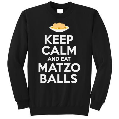 Keep Calm Eat Matzo Balls Funny Passover Jewish Sweatshirt