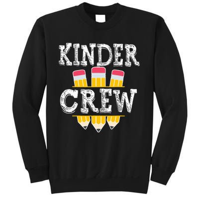 Kinder Crew Fun Kindergarten Squad Teacher 1st Day of School Sweatshirt