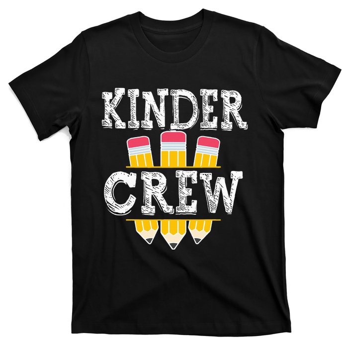 Kinder Crew Fun Kindergarten Squad Teacher 1st Day of School T-Shirt