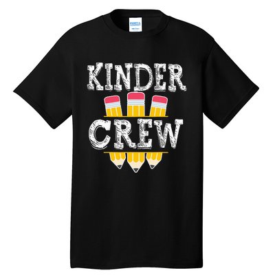 Kinder Crew Fun Kindergarten Squad Teacher 1st Day of School Tall T-Shirt