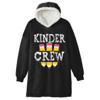 Kinder Crew Fun Kindergarten Squad Teacher 1st Day of School Hooded Wearable Blanket