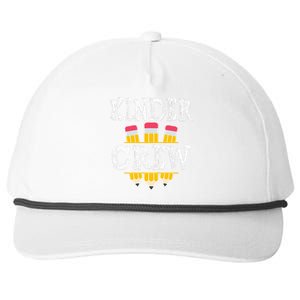 Kinder Crew Fun Kindergarten Squad Teacher 1st Day of School Snapback Five-Panel Rope Hat