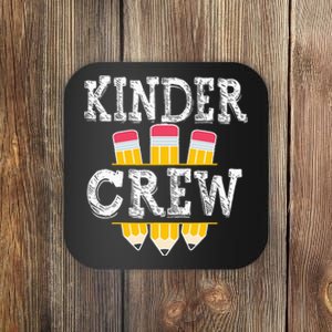 Kinder Crew Fun Kindergarten Squad Teacher 1st Day of School Coaster