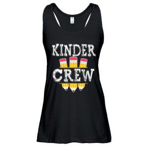 Kinder Crew Fun Kindergarten Squad Teacher 1st Day of School Ladies Essential Flowy Tank