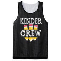 Kinder Crew Fun Kindergarten Squad Teacher 1st Day of School Mesh Reversible Basketball Jersey Tank