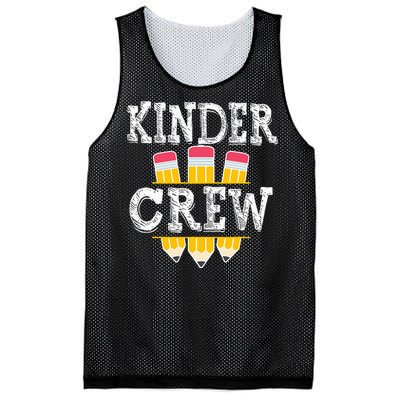 Kinder Crew Fun Kindergarten Squad Teacher 1st Day of School Mesh Reversible Basketball Jersey Tank