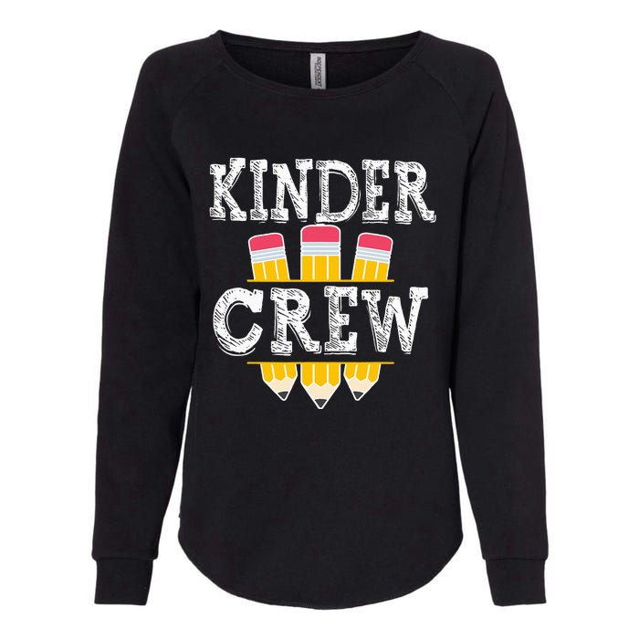 Kinder Crew Fun Kindergarten Squad Teacher 1st Day of School Womens California Wash Sweatshirt