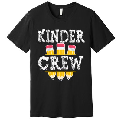 Kinder Crew Fun Kindergarten Squad Teacher 1st Day of School Premium T-Shirt