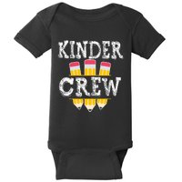 Kinder Crew Fun Kindergarten Squad Teacher 1st Day of School Baby Bodysuit