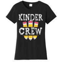 Kinder Crew Fun Kindergarten Squad Teacher 1st Day of School Women's T-Shirt