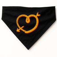 Kansas City Football Team Colors Heart Sports Fan USA-Made Doggie Bandana