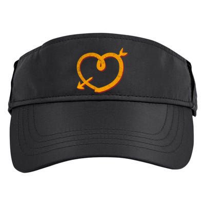 Kansas City Football Team Colors Heart Sports Fan Adult Drive Performance Visor