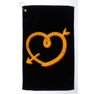 Kansas City Football Team Colors Heart Sports Fan Golf Towel
