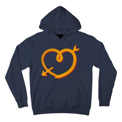 Kansas City Football Team Colors Heart Sports Fan Hoodie