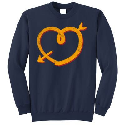 Kansas City Football Team Colors Heart Sports Fan Sweatshirt