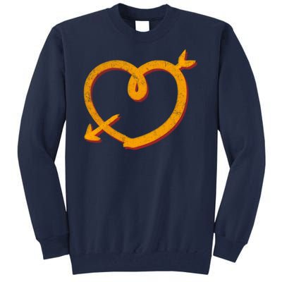 Kansas City Football Team Colors Heart Sports Fan Tall Sweatshirt