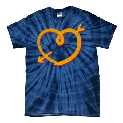 Kansas City Football Team Colors Heart Sports Fan Tie-Dye T-Shirt