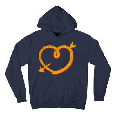 Kansas City Football Team Colors Heart Sports Fan Tall Hoodie