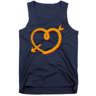 Kansas City Football Team Colors Heart Sports Fan Tank Top