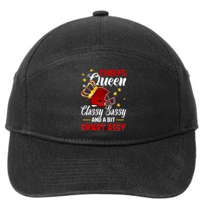 Kansas City Football Queen Classy Sassy And A Bit Smart Assy 7-Panel Snapback Hat