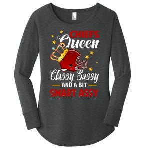 Kansas City Football Queen Classy Sassy And A Bit Smart Assy Women's Perfect Tri Tunic Long Sleeve Shirt