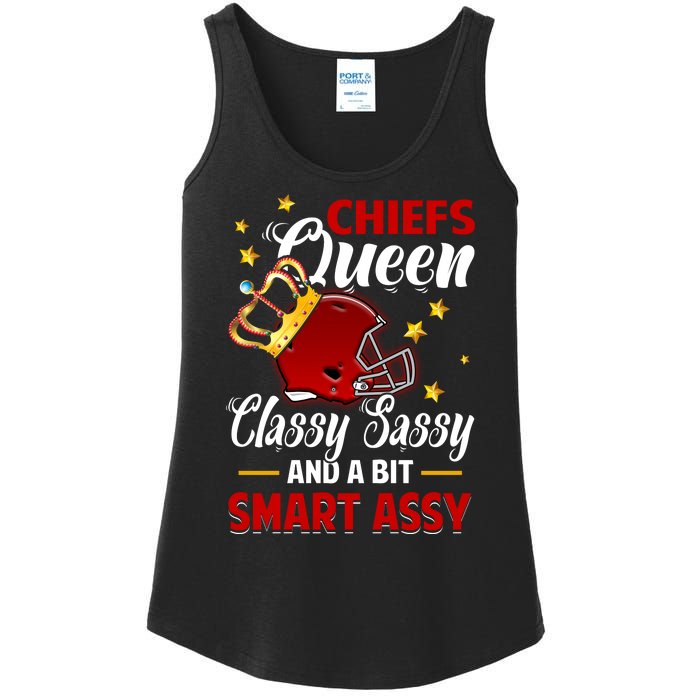 Kansas City Football Queen Classy Sassy And A Bit Smart Assy Ladies Essential Tank