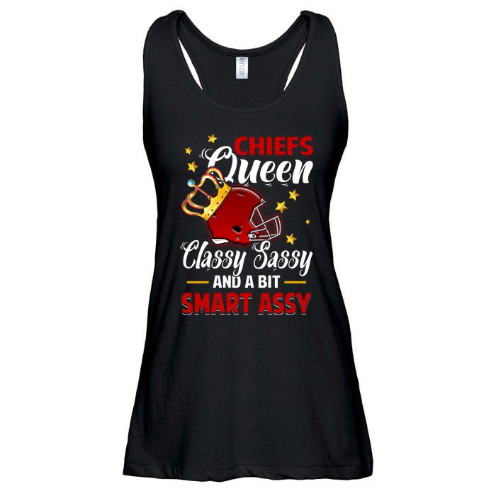 Kansas City Football Queen Classy Sassy And A Bit Smart Assy Ladies Essential Flowy Tank