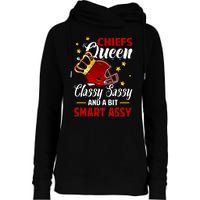 Kansas City Football Queen Classy Sassy And A Bit Smart Assy Womens Funnel Neck Pullover Hood