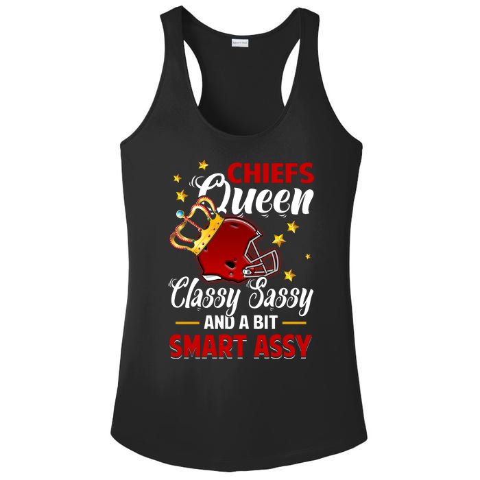 Kansas City Football Queen Classy Sassy And A Bit Smart Assy Ladies PosiCharge Competitor Racerback Tank