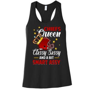 Kansas City Football Queen Classy Sassy And A Bit Smart Assy Women's Racerback Tank