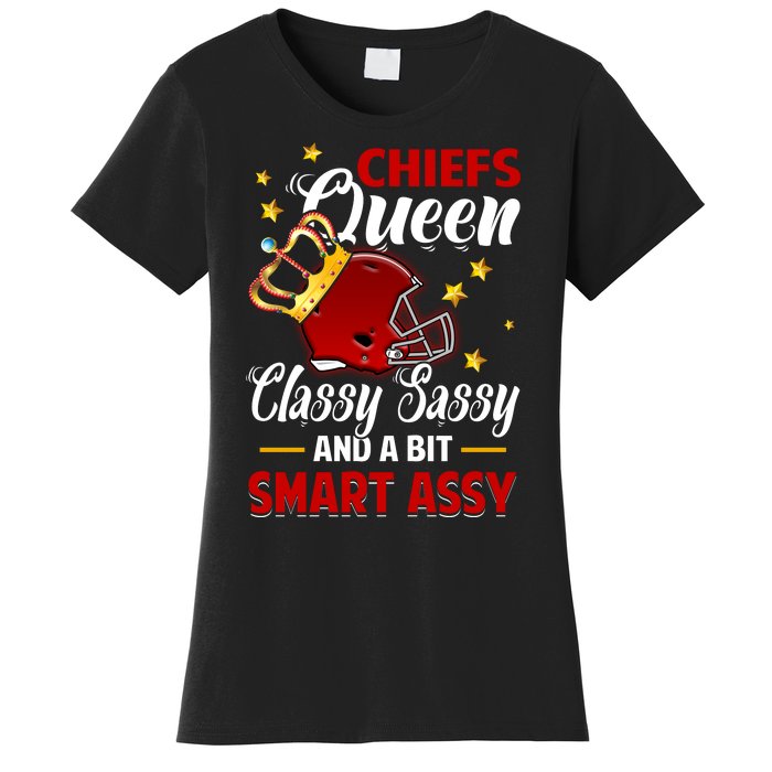 Kansas City Football Queen Classy Sassy And A Bit Smart Assy Women's T-Shirt