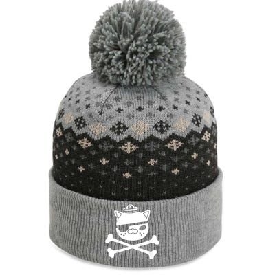 Kwazii Cute Funny Pirate Cat The Baniff Cuffed Pom Beanie