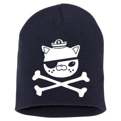 Kwazii Cute Funny Pirate Cat Short Acrylic Beanie