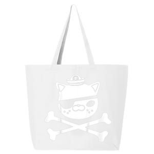 Kwazii Cute Funny Pirate Cat 25L Jumbo Tote