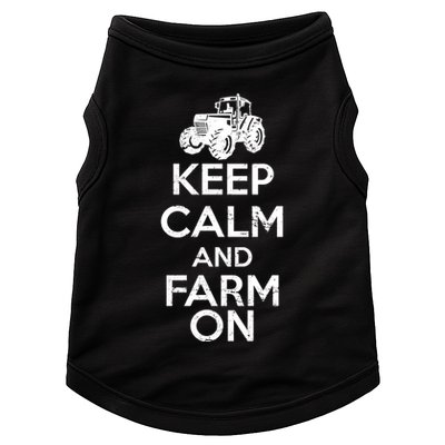 Keep Calm And Farm On Doggie Tank