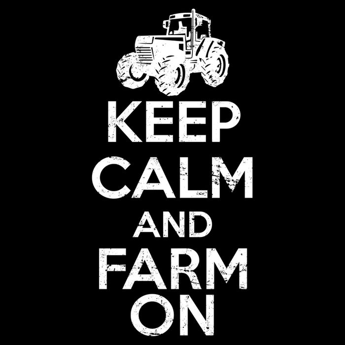 Keep Calm And Farm On Drawstring Bag