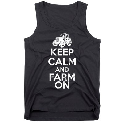 Keep Calm And Farm On Tank Top