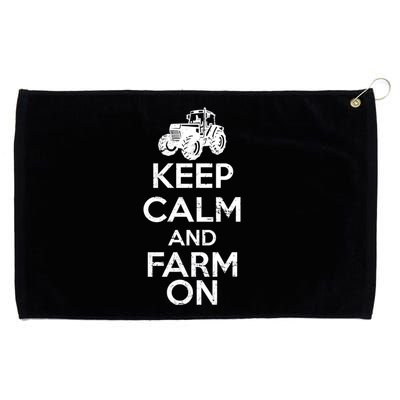 Keep Calm And Farm On Grommeted Golf Towel