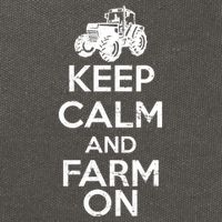 Keep Calm And Farm On Cotton Canvas Backpack