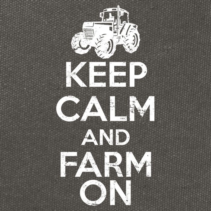 Keep Calm And Farm On Cotton Canvas Backpack