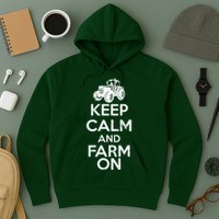 Keep Calm And Farm On Hoodie