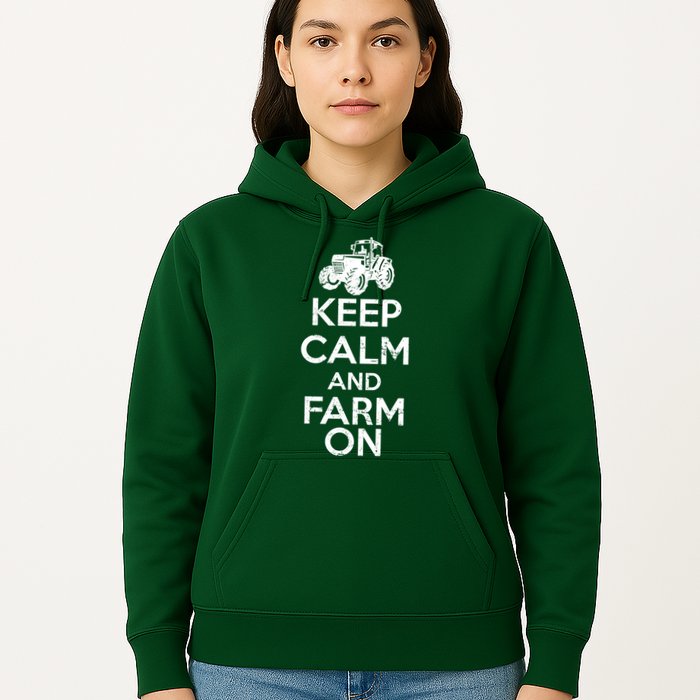 Keep Calm And Farm On Hoodie