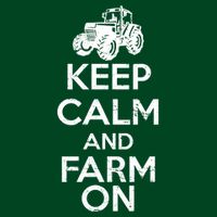 Keep Calm And Farm On Button