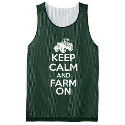 Keep Calm And Farm On Mesh Reversible Basketball Jersey Tank