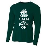 Keep Calm And Farm On Cooling Performance Long Sleeve Crew
