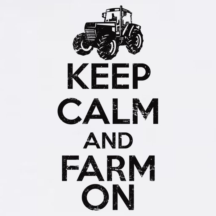 Keep Calm And Farm On Garment-Dyed Sweatshirt